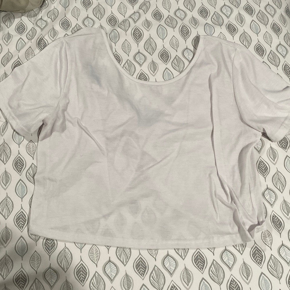 white crop top